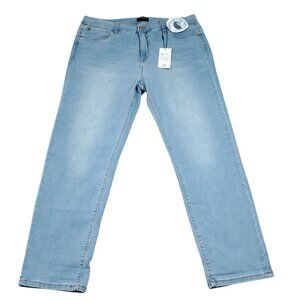 Curve Appeal High Rise Stretch Skinny Jeans Light Wash Blue Size 16 33